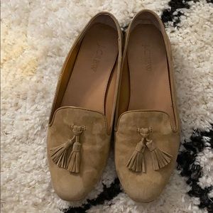 J. Crew tan suede loafers